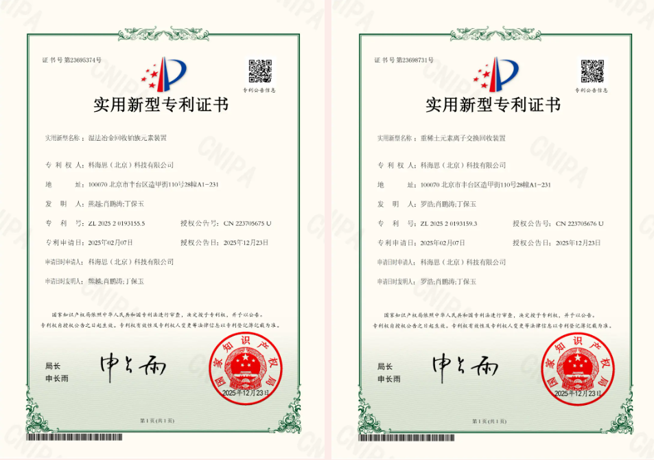 金价风口1400 元 / 克！科海思双专利赋能，，，，，都会矿山稀缺金属高效变现